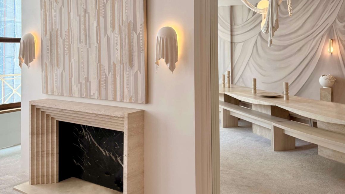 This Wall Light Looks Like Draped Fabric, but It’s Solid Plaster